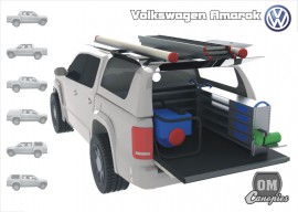 Mobilní dílna ve voze VW Amarok DC. Na voze je nástavba model Mk.III s bočními odklopnými dveřmi pro snadnější přístup do ložného prostoru vozu. Informujte se na možné varianty vestaveb.  vw amarok